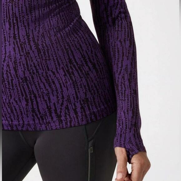 ATHLETA Flurry Elemental Turtleneck Black /Violet Size Large - Picture 5 of 12